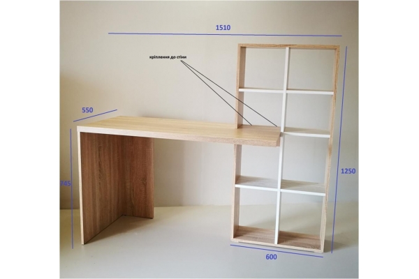 Стіл комп'ютерний СК-2 Сонома+Атланта