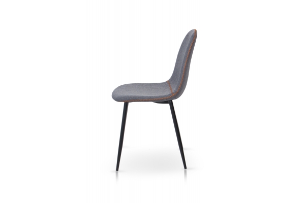 Стілець Немо, чорний/ тканина сіра