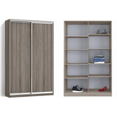 Шафа-купе дводверна ДСП/ДСП Класiк 3 - Габарити: 170х220х45 (ШхВхГ) (артикул: 6072020-9-30)