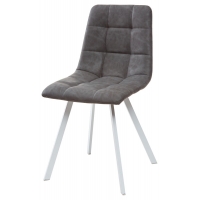Стілець Чілі (квадрат) білий/ сіра стальRU-07