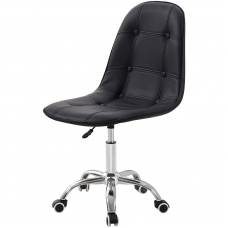 Стілець офісний Марсель, шкірзам чорний