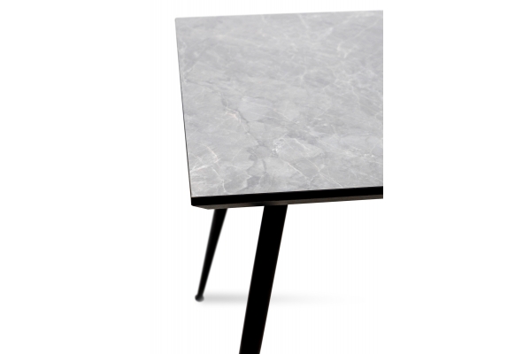 Стіл Торнадо, 120*70, чорний/MDF сірий бетон