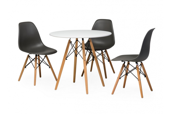 Стол обеденный ЭТНА MDF (D=100cm), белый