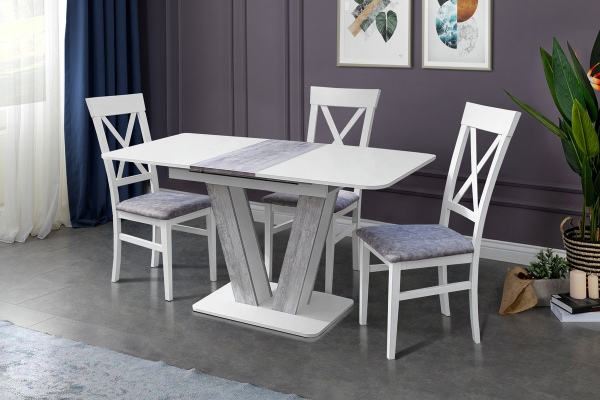 Стіл Крафт білий/урбан лайт