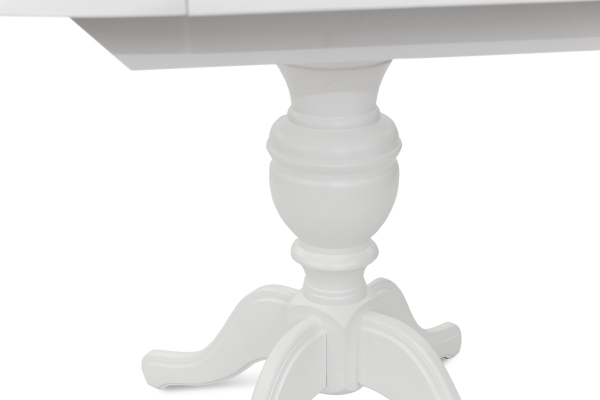 Стіл обідній Гермес Д=89 ( +38 ), білий