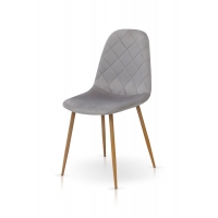 Стул Эмбер-L, термо/велюр светло-серый