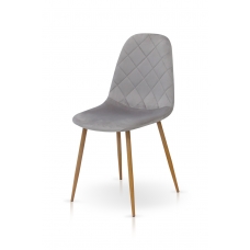 Стілець Ембер-L, термо/велюр світло-сірий