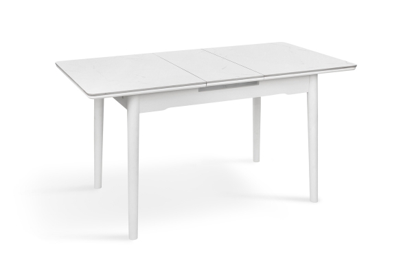 Стіл Нептун 110/140*75 білий/керам мрамор