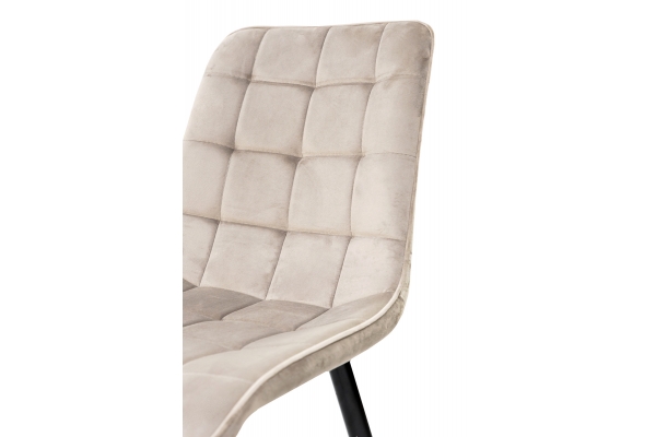 Стілець Віллі чорний/велюр бежевий