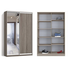 Шафа-купе дводверна ДСП/Дзеркало Класiк 3 - Габарити: 200х230х60 (ШхВхГ) (артикул: 6072020-73-99)