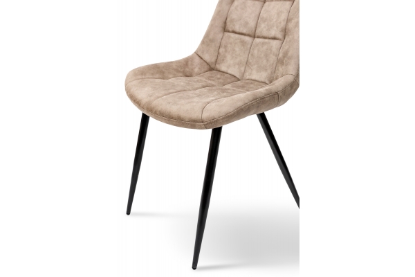 Стул Крокус черный / микрофибра капучино