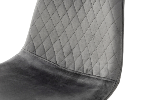 Стілець Марс чорний/велюр сірий