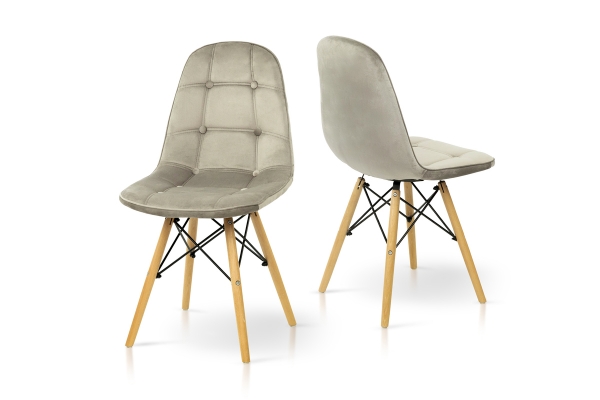 Стілець ДЖАСТІН, велюр пісочний