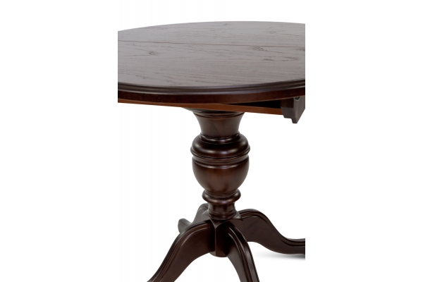 Стіл обідній Гермес Д=89 ( +38 ), т.горіх