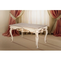 Стол журнал Скарлетт 100*60, слоновая кость+патина