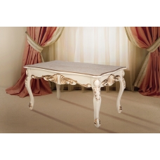 Стіл журнал Скарлетт 100*60, слонова кістка+патина