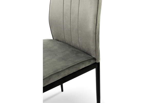 Стілець Річь, чорний/велюр сірий