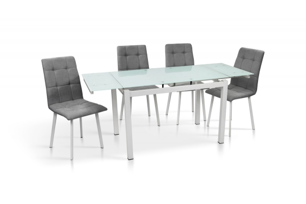 Стіл Венді XS-1025, 80/130*65, білий/білі ноги