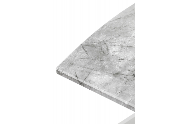 Стіл Річард 140(+40)*85 білий метал/базальт