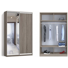 Шафа-купе дводверна ДСП/Дзеркало Класiк 2 - Габарити: 110х230х60 (ШхВхГ) (артикул: 6072020-69-90)