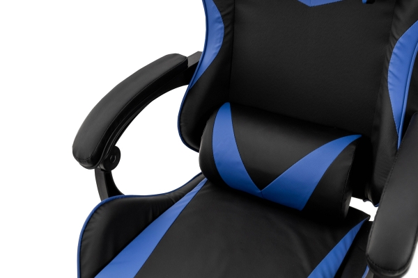 Крісло геймерське Слім, чорний/синій