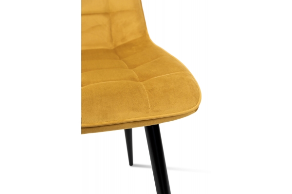 Стілець Віллі чорний /велюр карі