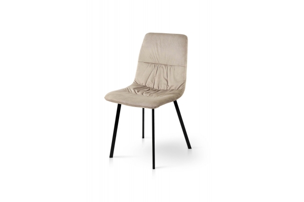 Стілець Авері чорний/велюр мокрий пісок Bluvel-40