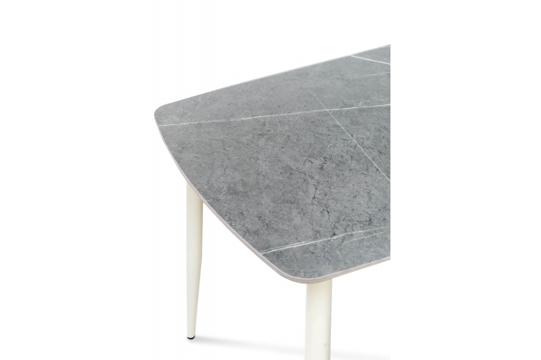 Стіл КИПАРИС 120*80, білий/ сірий мармур