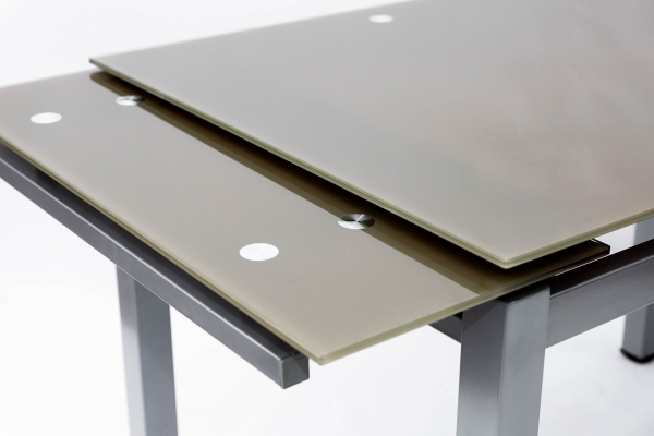 Стіл Венді XS-1025, 80/130*65, кавовий (скло)