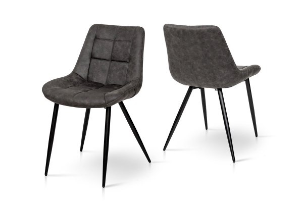 Стілець Крокус чорний / мікрофібра сірий кварц