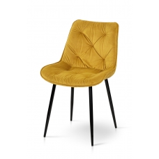 Стілець Прадо чорний, велюр карі