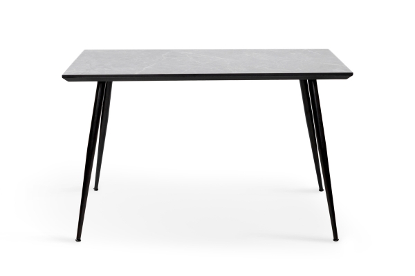 Стіл Торнадо, 120*70, чорний/MDF сірий бетон