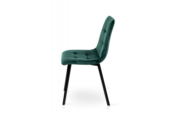 Стілець Ментос чорний/ велюр зелений