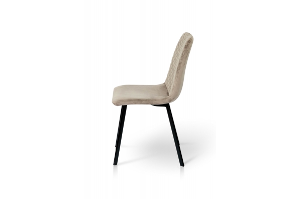 Стілець Некст, чорний/велюр мокрий пісок