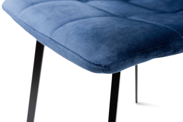 Стілець Ментос чорний/ велюр синій