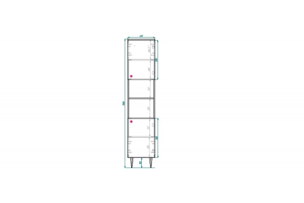Пенал Сканди 2П2Д, большой