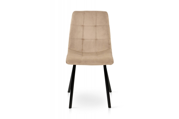 Стілець Ментос чорний/ велюр бежевий