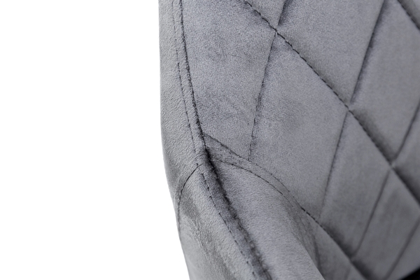 Стілець Томас XS-2836, чорний/велюр сірий