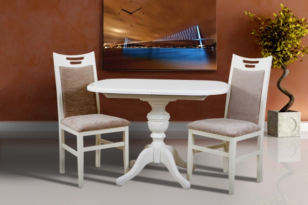 Стіл обідній Тріумф ( 105+40 )/75, ваніль