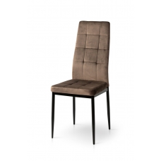 Стілець Айс, чорний/велюр тобакко