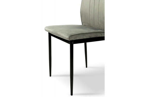 Стілець Річь, чорний/велюр сірий