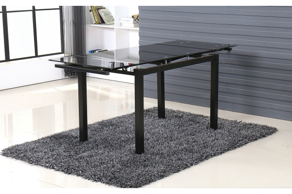 Стіл Венді XS-1025, 80/130*65, чорний (скло)