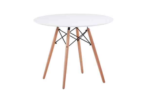 Стол обеденный ЭТНА MDF (D=100cm), белый