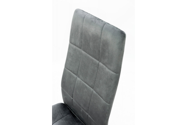 Стул Айс, черный/велюр серый