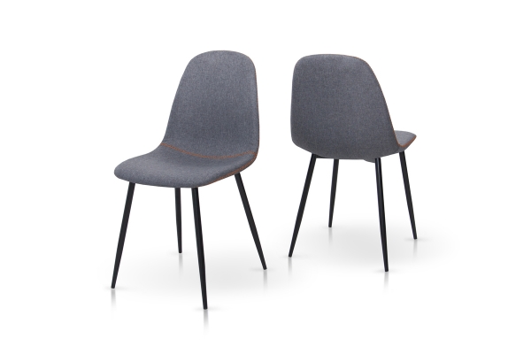 Стілець Немо, чорний/ тканина сіра