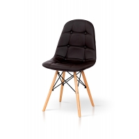 Стілець ДЖАСТІН, шкірзам темн. шоколад