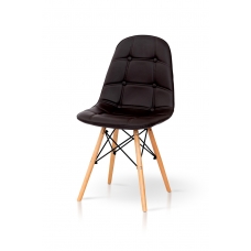 Стілець ДЖАСТІН, шкірзам темн. шоколад