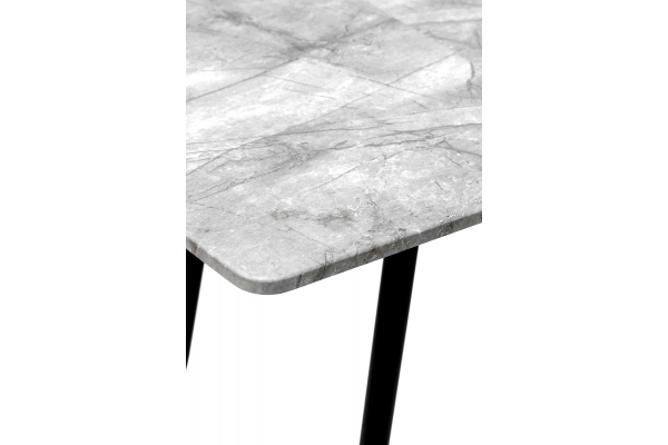 Стіл Соло 110(+35)*70 чорний метал/базальт