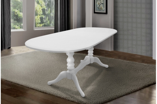 Стіл обідній Вавілон ( 150+40 )*90 білий