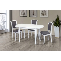Стіл обідній Турін (120+40)/80, білий